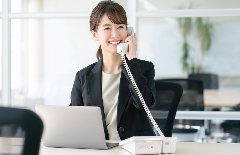 お電話中の様子